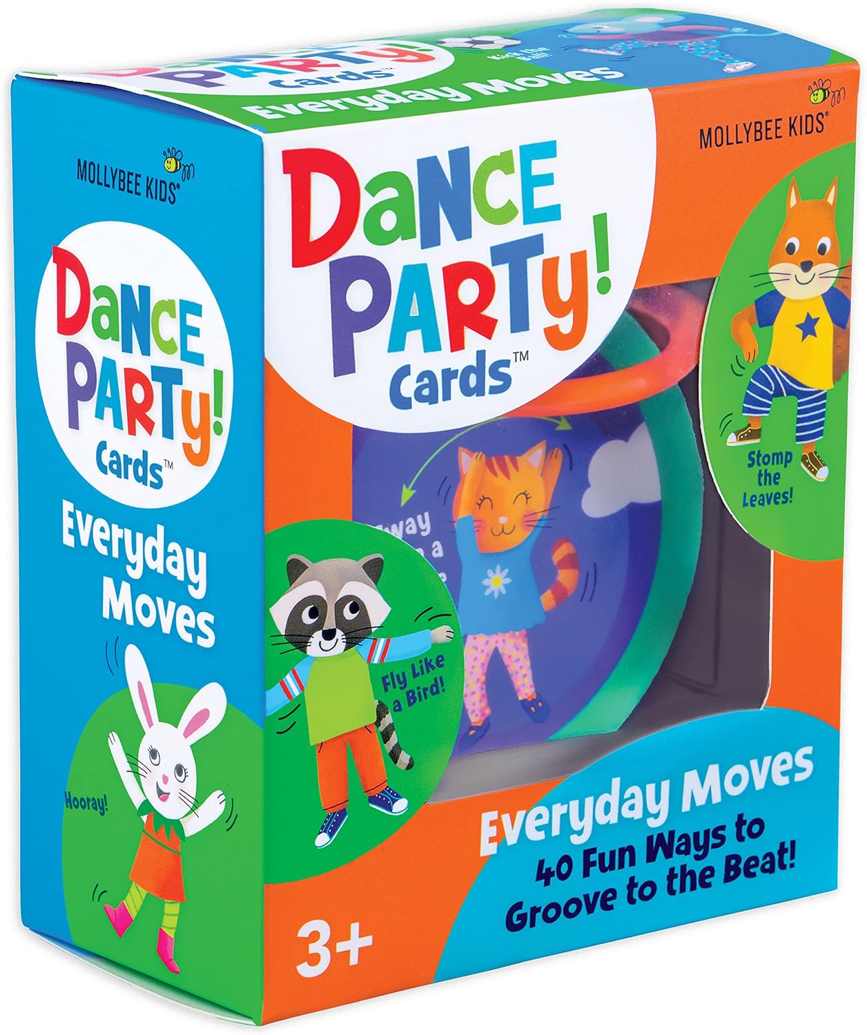 MOLLYBEE KIDS Preschool Yoga Cards for Kids, Set of 40 Poses and Activities, Beginner Yoga for Kids, Gifts for Ages 3+