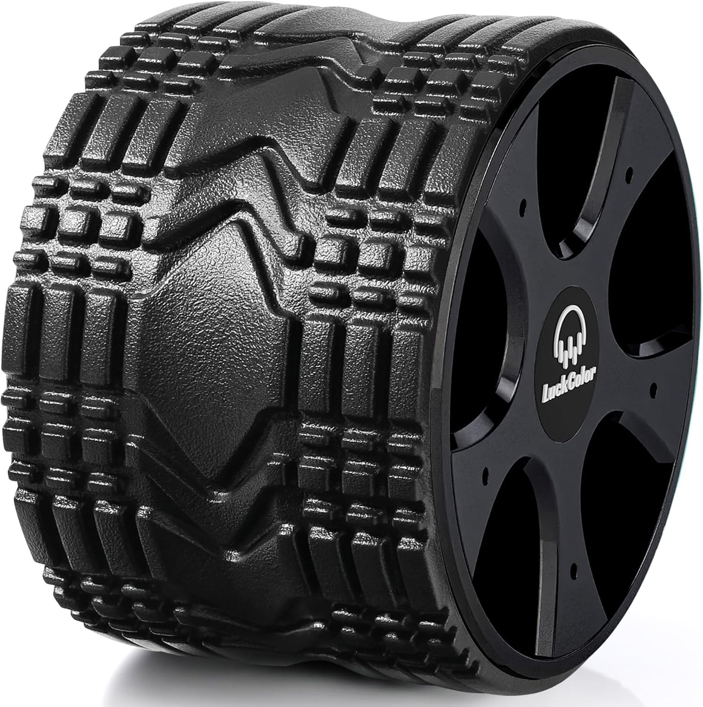 Back Roller, Back Wheel Targeted Back Pain Relief, Yoga Wheel Muscle Massage, Foam Roller for Trigger Point Therapy Physical, Stretching & Exercise, 880lbs Capacity, 10 Inch (Black+Acid Blue)