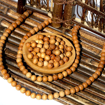320PCS 8mm Natural Wood Beads Thuja for Making Mala Beads Bracelet Necklace Jewelry DIY Has Pine Fragrance Cedar