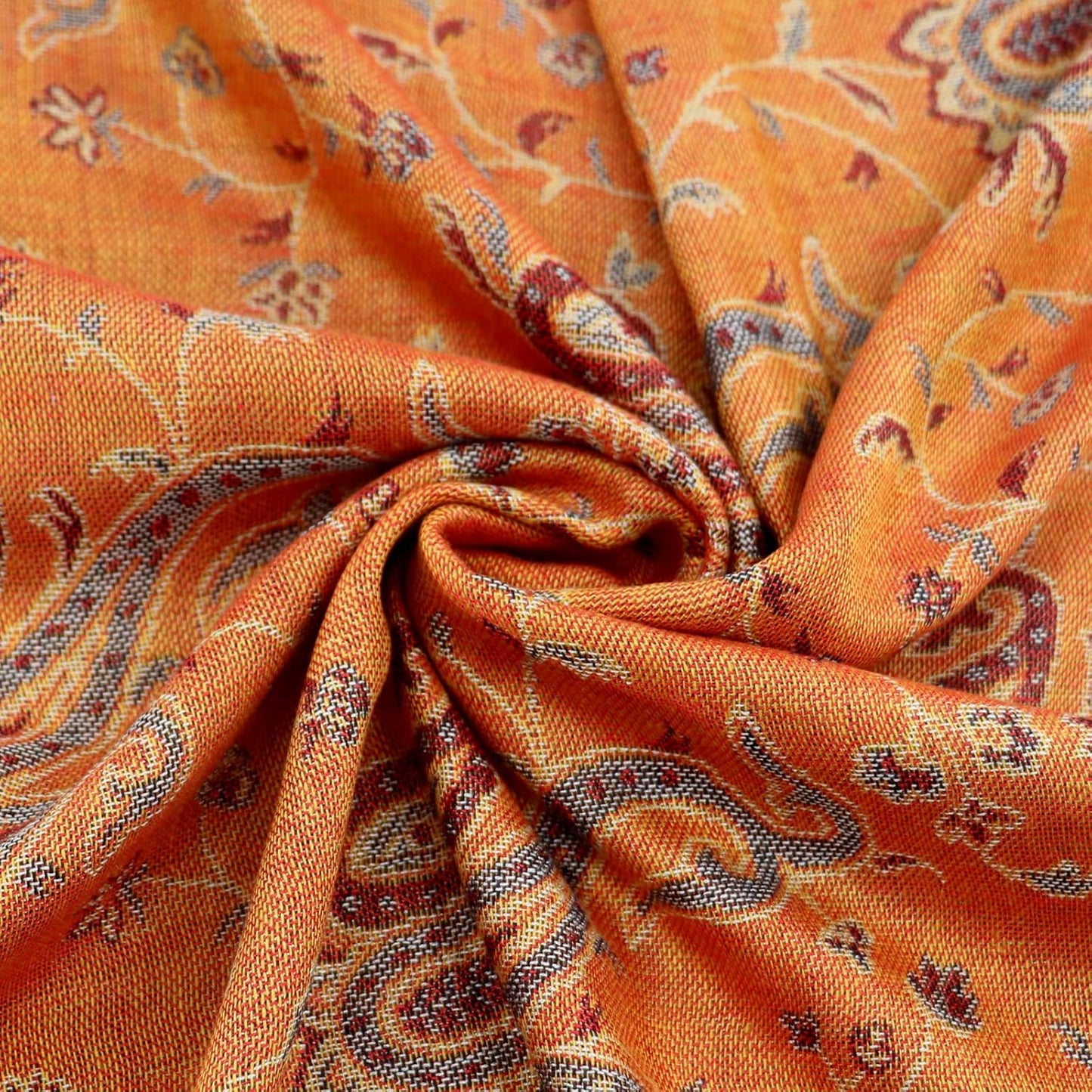 Ciormis Two Tone Silky Paisley Pashmina Shawl Scarf,Soft Women's Rave Jacquard Pashminas Wrap Scarves