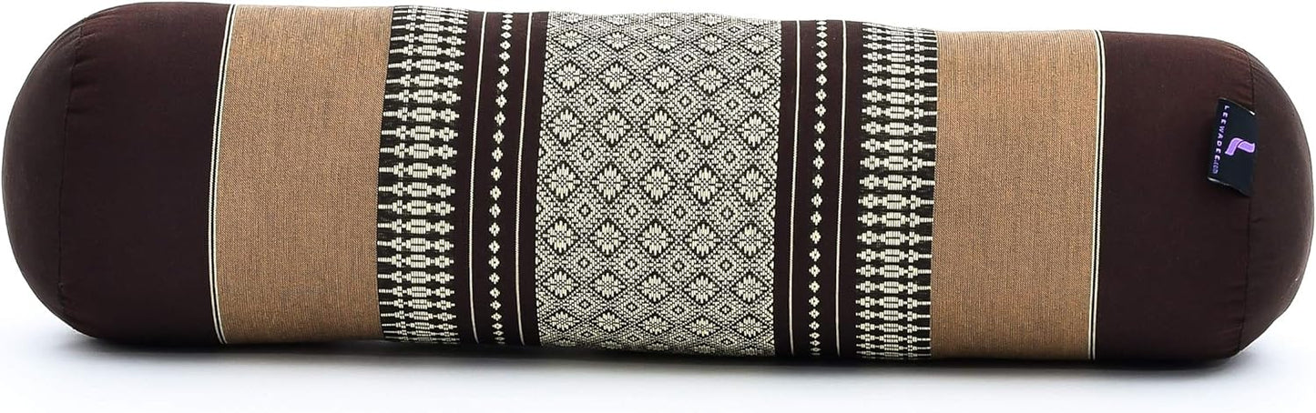 Leewadee Small Yoga Bolster – Shape-Retaining Cervical Neck Roll, Tube Pillow for Comfortable Reading, Kapok Filling, 22 x 6 x 6 inches
