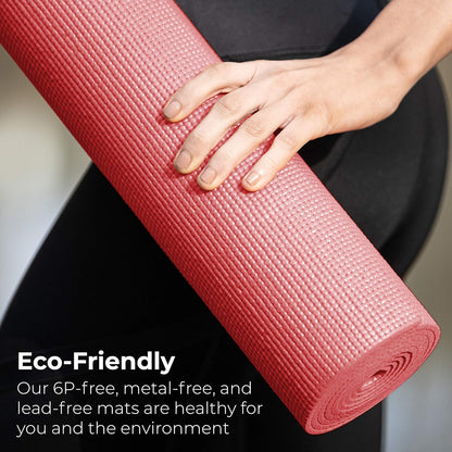 10-Pack Yoga Mat, 68" x 24" Non Slip Exercise Mat, 4mm Thick Gym Mat for Fitness and Stretching, Bulk Non Toxic Yoga Mats for Schools and Studios