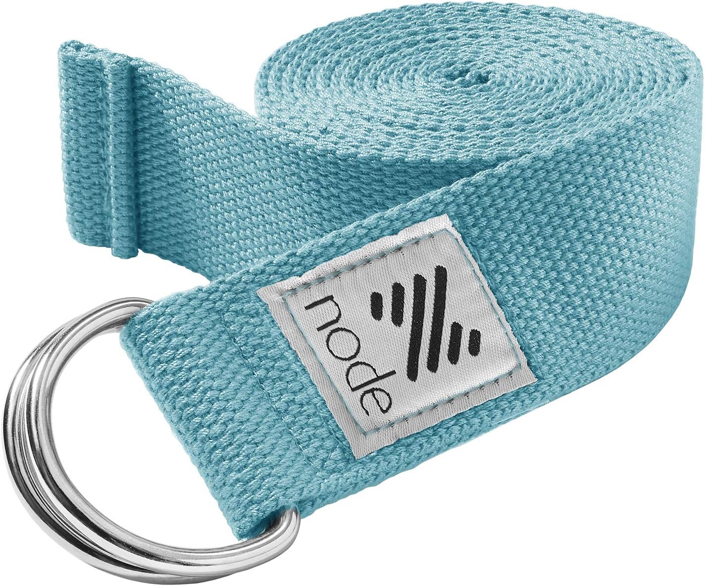 7-1/2' Yoga Strap for Stretching, Woven Cotton Blend Yoga Strap with Adjustable D-Ring Buckle for Exercise, Therapy and Fitness