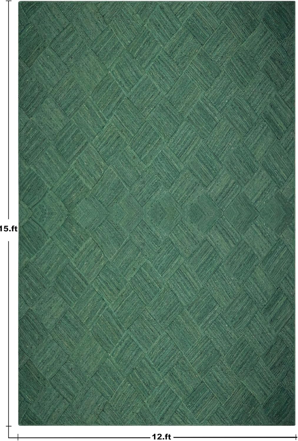 Hand Braided Jute 4 Ft Square Kilim Rug Flatweave Pink Geometric Pattern Jute Sisal Rug, Thick 0.27 Inch Indoor Outdoor Carpet for Kitchen, Bedside, Yoga Mat - Colors C