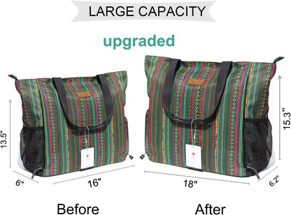 ESVAN Yoga Mat Bag Yoga Tote Carrier Shoulder Bag Carryall Tote for Office,Yoga,Pilates,Travel,Beach and Gym