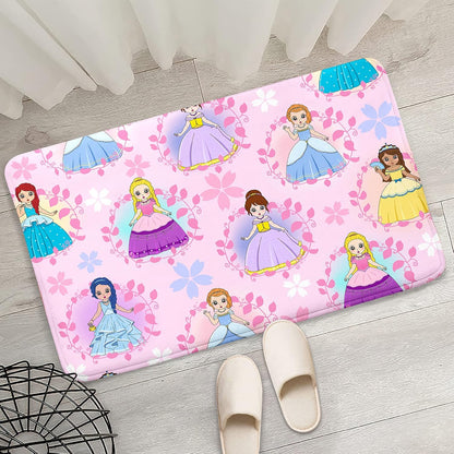 Black Girl Area Rug for Bedroom African Black Girls Floor Rugs for Living Room Playroom Cartoon Art Home Decor Soft Yoga Mats for Women Afro Purple 47" x 31" (2.7 x 3 Feet)