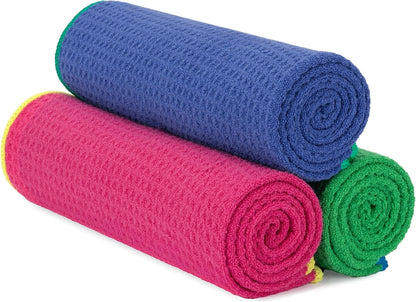 S&T INC. Microfiber Gym Towels, Yoga Towel for Home and Gym Bag, 16 Inch x 27 Inch, 3 Pack