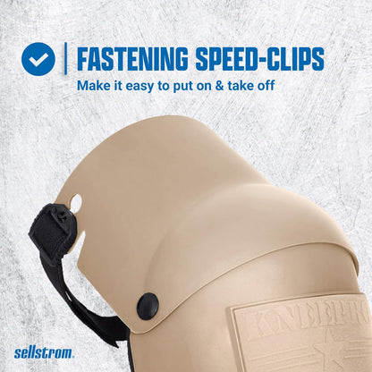 Sellstrom KneePro Knee Pads - Ultra Flex III - Heavy Duty Protection and Comfort for Construction, Gardening, Army, Flooring Work - Grey and Orange