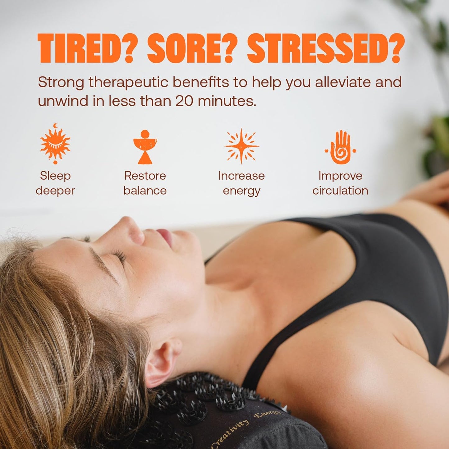 ShaktiMat Acupressure Pillow for Relaxation, Massage Neck Muscles, Relieve Stress & Tension, Similar to Acupuncture, No Needles Required