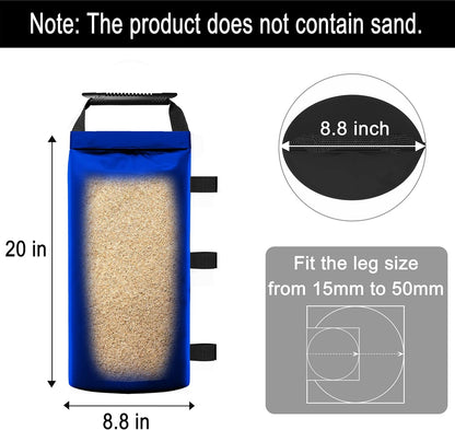 112 LBS Sand Bags for Canopy Weights – 4 Pack Heavy Duty Sandbags with Handle, Leak-Proof Oxford Cloth, Wind Resistant Weights for Beach Umbrella, Awning, Camping, Outdoor Events-Black