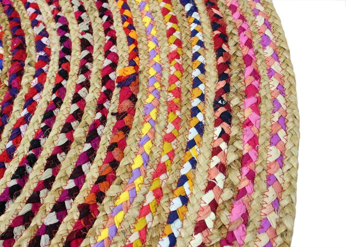 COTTON CRAFT Jute Rug - 2 Pack Braided 100% Jute Door Mat - Woven Neutral Reversible Small Rug - Entryway Kitchen Living Room Bedroom Bathroom Farmhouse Rustic Boho Throw Mat - 22 x 34 - Natural