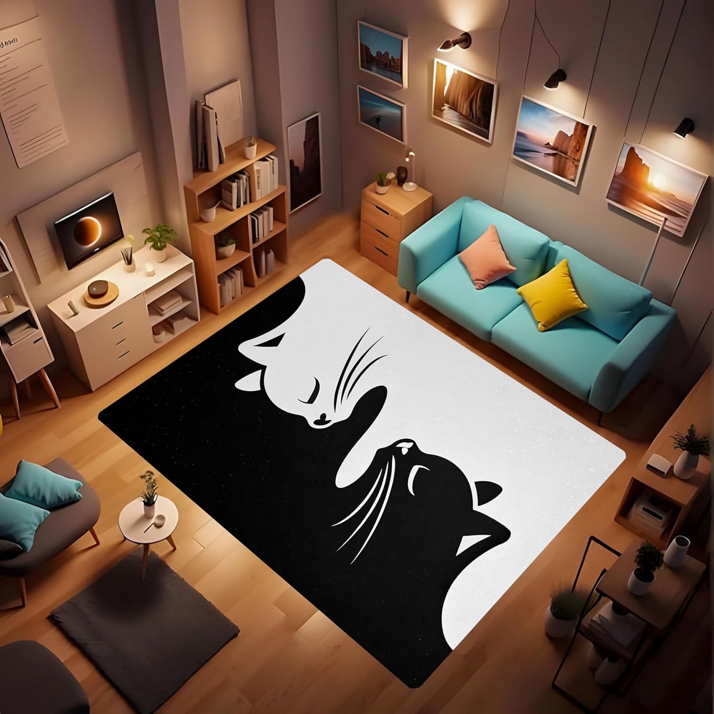 Butterfly Carpet Area Rug - Lovely Butterflies Printed Carpets for Kids Butterfly Theme Living Room Indoor Bedroom Decor Soft Polyester Yoga Mat 2'x3'