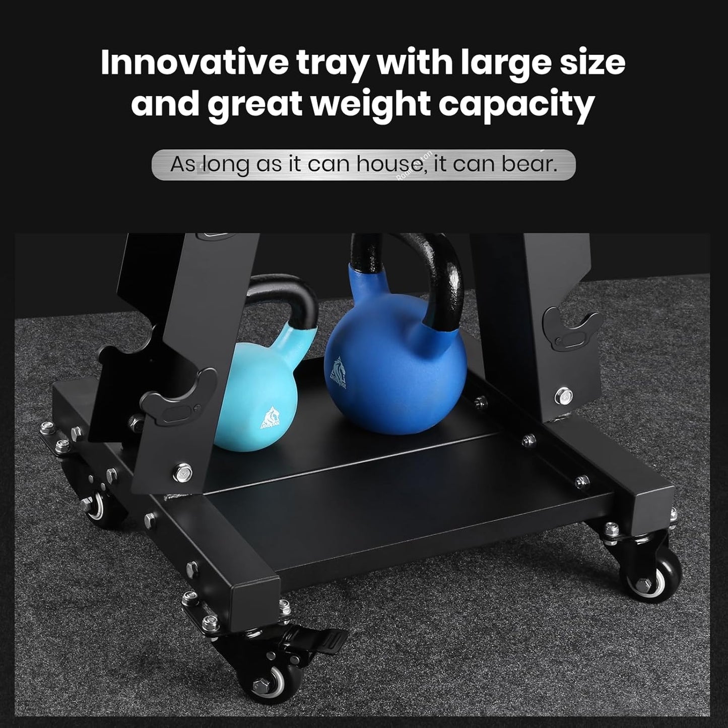 LIONSCOOL Premium Solid Steel Dumbbell Rack Stand Only, A-Frame Portable Weight Storage Organizer with Optional Tray and Wheels, Perfect for Home Gym Fitness Storage (200LBS/300LBS/700LBS Weight Capacity Available)