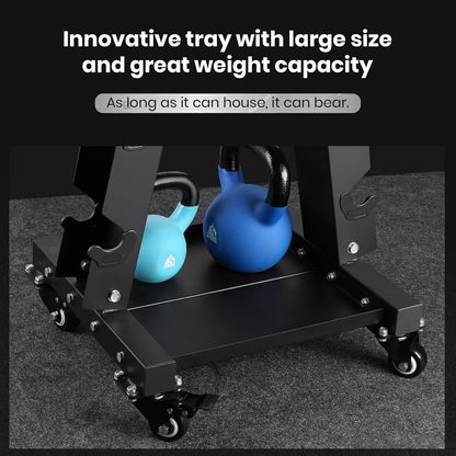 LIONSCOOL Premium Solid Steel Dumbbell Rack Stand Only, A-Frame Portable Weight Storage Organizer with Optional Tray and Wheels, Perfect for Home Gym Fitness Storage (200LBS/300LBS/700LBS Weight Capacity Available)