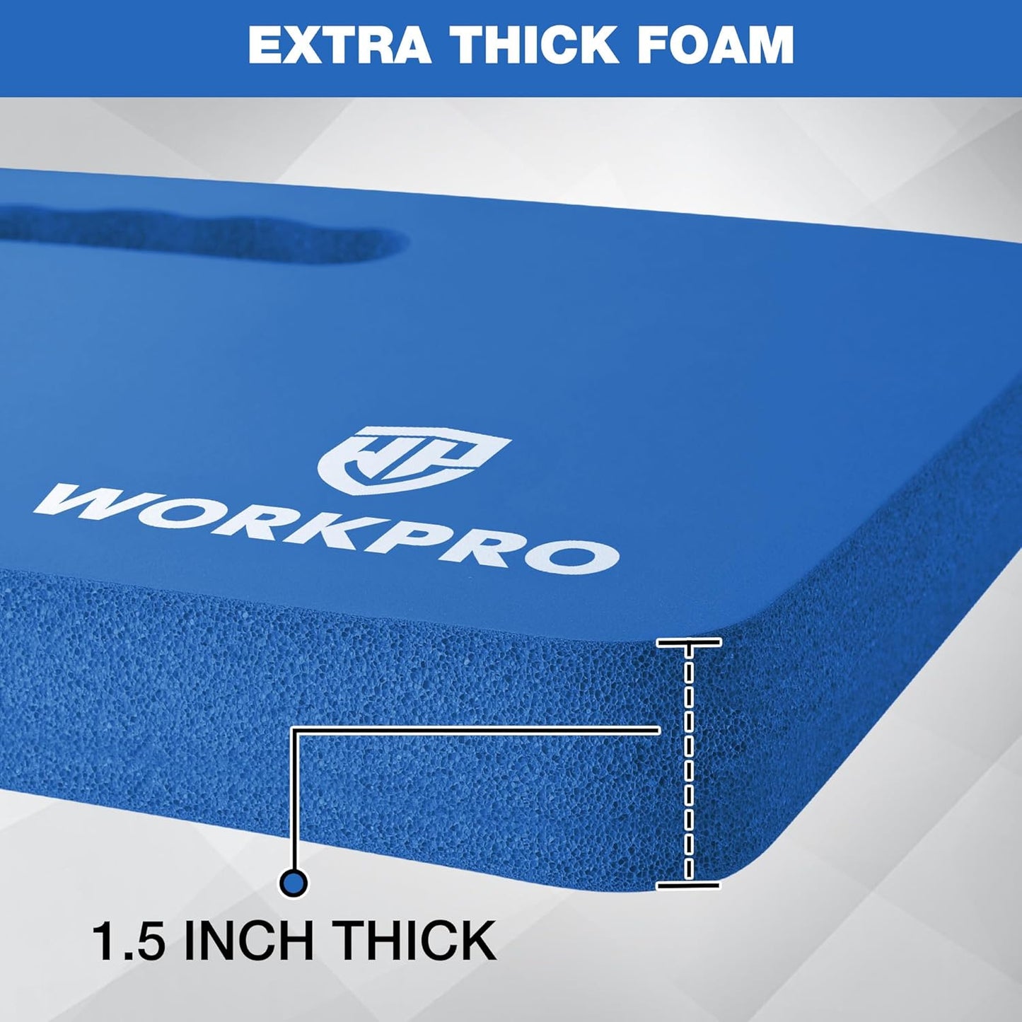 WORKPRO Extra Thick Kneeling Pad, Soft NBR Foam Cushioning for Knee, Large Foam Kneeler Mat for Gardening, Bathing Baby, Exercise, Workout Supplies, 17.5 x 11 x 1.5 in, Black