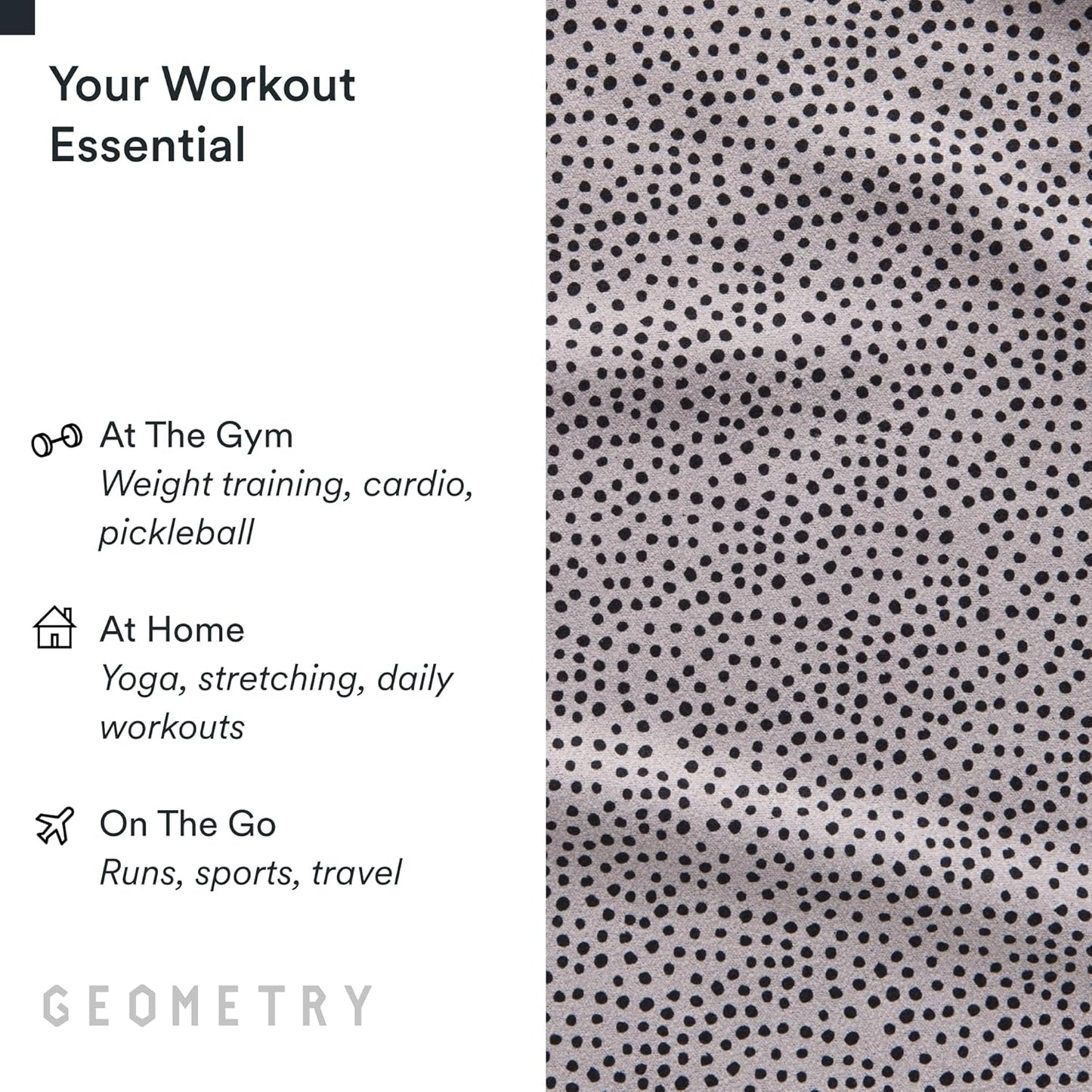 GEOMETRY Gym Towel for Working Out - Compact & Quick Dry, Super Absorbent Microfiber Sweat Towel - Premium Microfiber for Gym - Zig, 16" x 30", 1 Piece