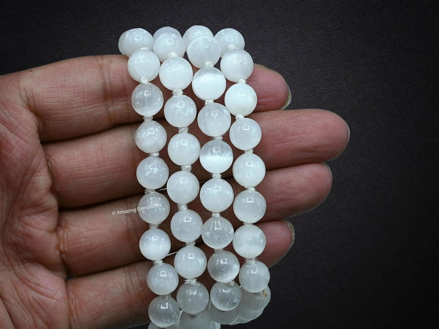 Amazing Gemstone 108 Beads Handmade Mala (Knotted, Rudraksha) - Colors B