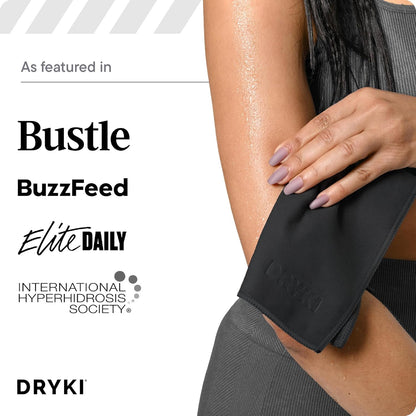 DRYKI Pocket-Sized Sweat Towels - The Original Sweat Absorbing Handkerchiefs - Quick-Dry Microfiber Sweat Rags for Face, Hands, & Body - Men & Women - Gym, Sports, and Work (Blue: 5 Pack)