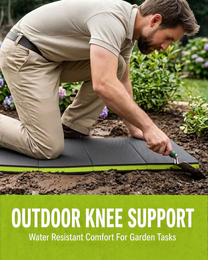 Foldable EVA Utility Mat with Handle, Heavy Duty Mechanic Mat for Kneeling, Workouts, Garages, Gardening, Camping, Picnics, Outdoor Adventures and Home Gyms, Red