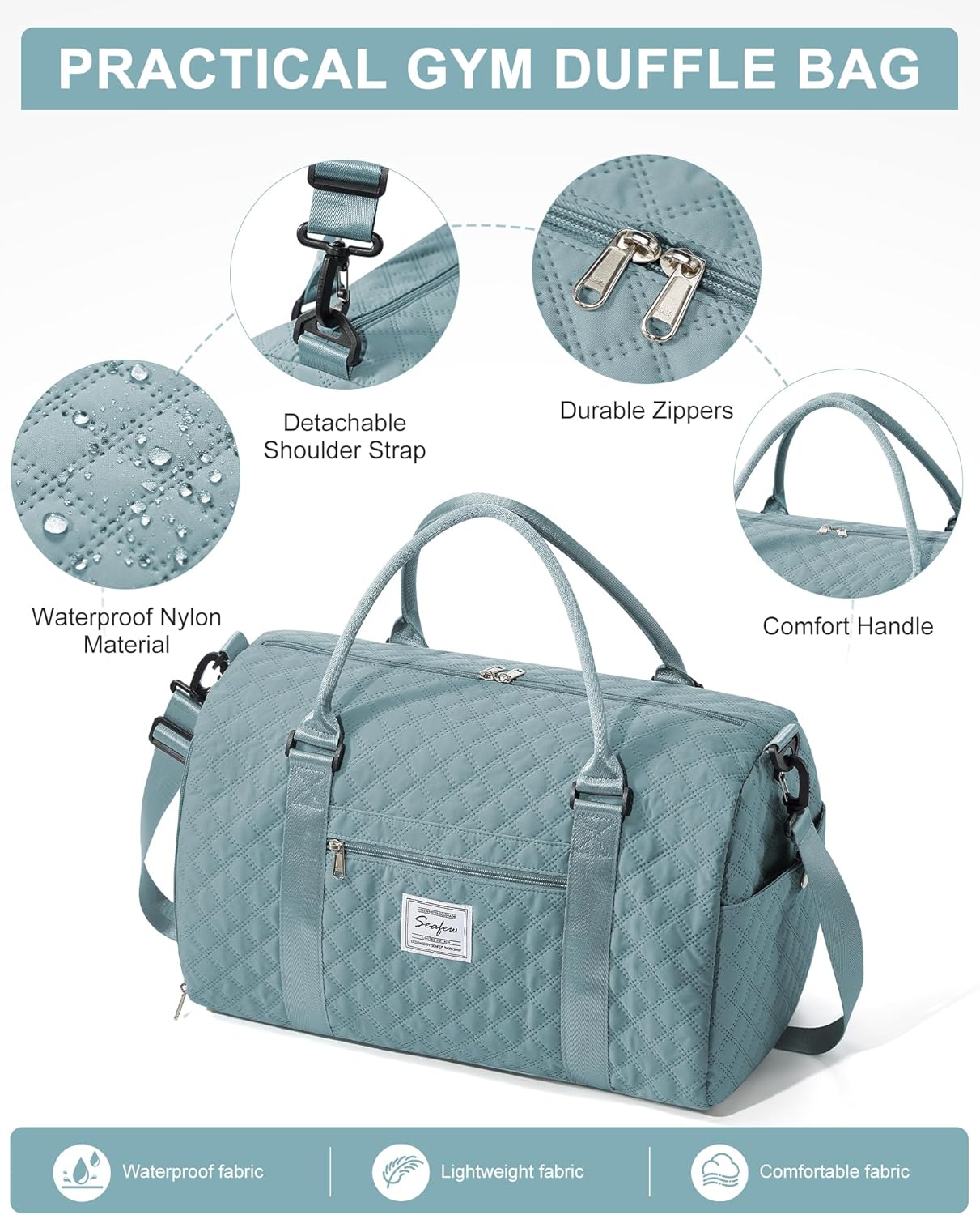 Gym Bag Womens Mens with Shoes Compartment and Wet Pocket Travel Duffel Bag for Women for Plane Sport Gym Tote Bags Swimming Yoga Waterproof Weekend Overnight Carry on Bag Hospital Holdalls - Colors A