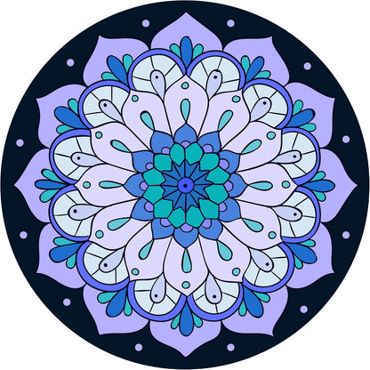 Round Meditation Pilates Yoga Mat Luxury Suede Large Yoga Mat Natural Rubber Non-Slip Base is ery Suitable for Meditation, Stretching, Yoga Environmental Protection, Fitness Exercise, Home and Outdoor. 140CM Diameter