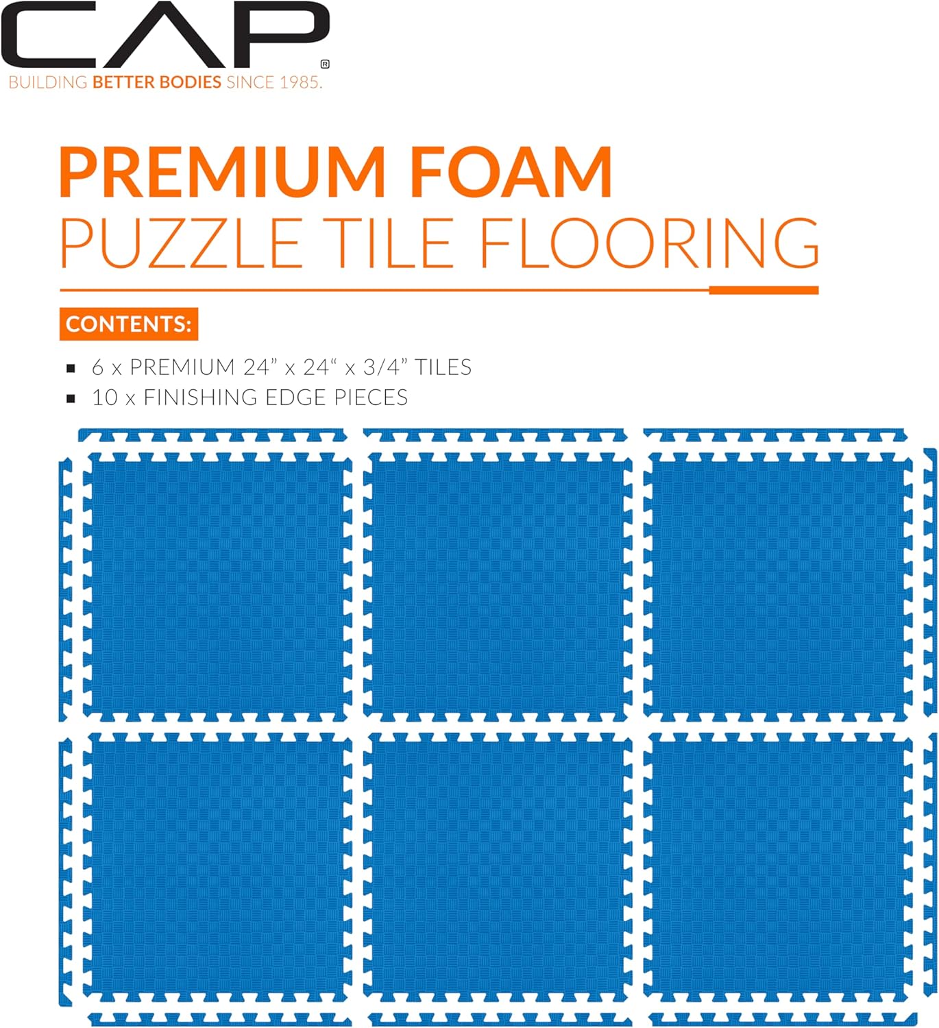 CAP Puzzle Exercise Mats | 3/4” Thick EVA Interlocking Foam Tiles for Home Gym Flooring | Multiple Options