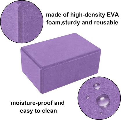 Muka Yoga Blocks 4x6x9 Inch, High Density EVA Foam Yoga Brick for Meditation, Pilates