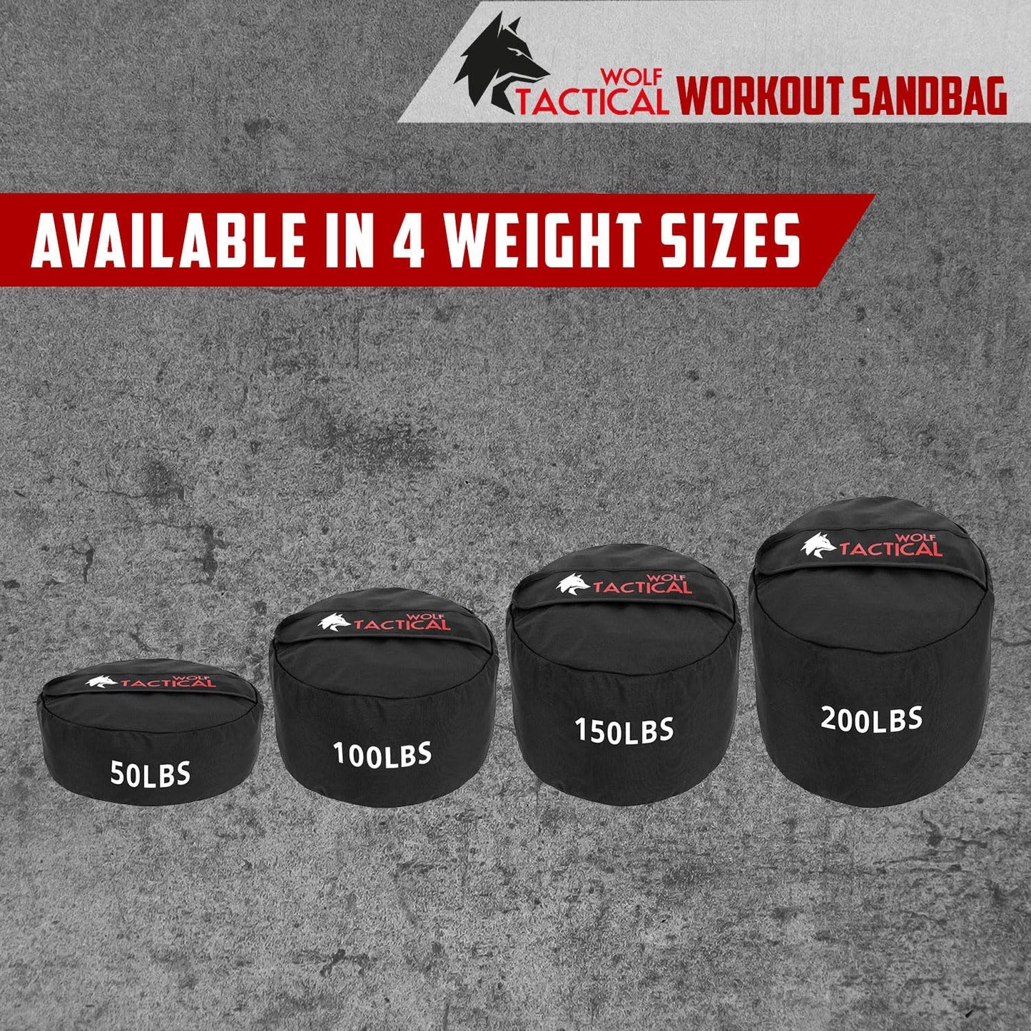 WOLF TACTICAL Sandbag Workout Bag Sand Bags for Weight Training Workout Sandbag Fitness Sand Bag