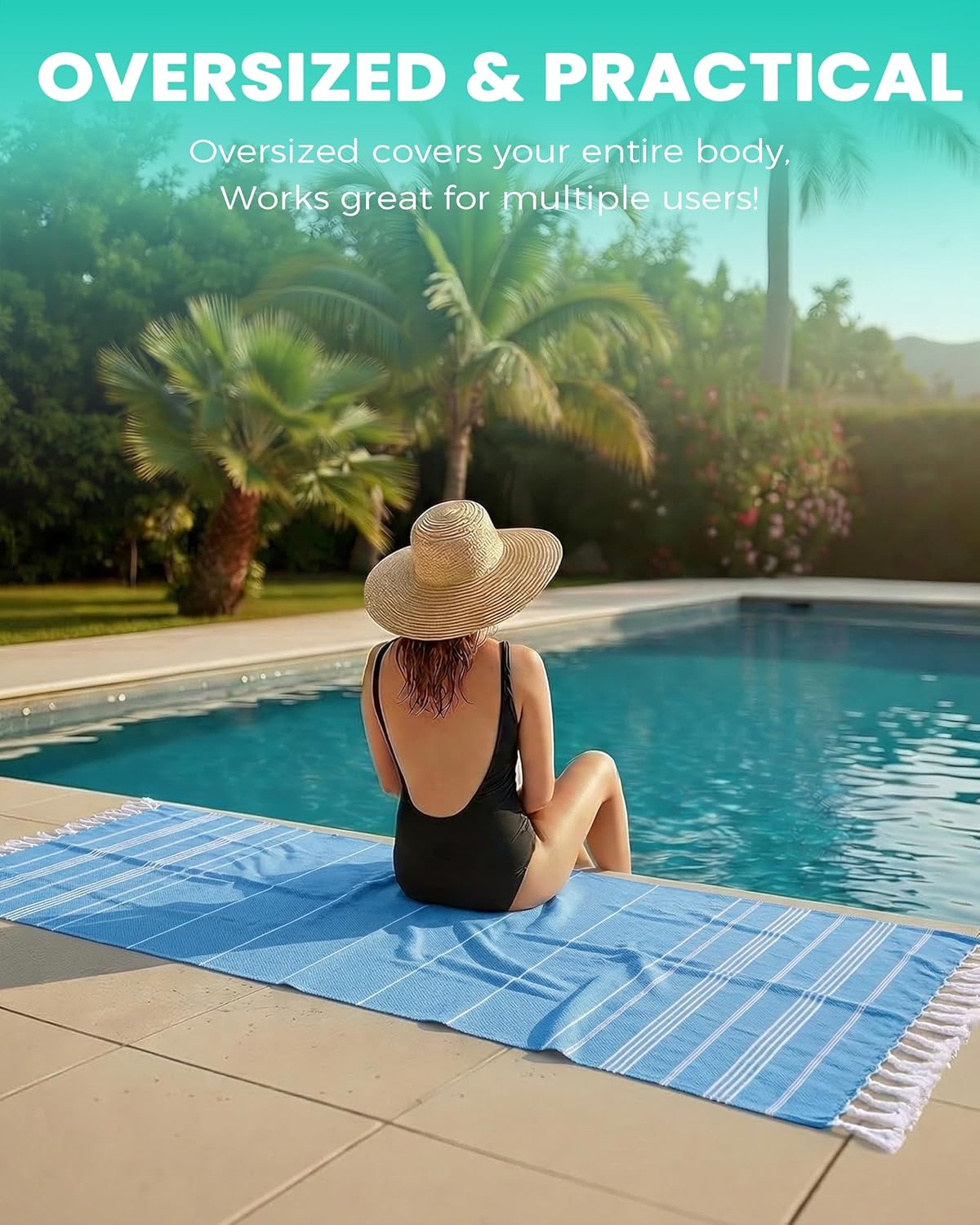 Turkish Beach Towels Vacation Essentials Yoga Blanket Pool Workout Towel Oversized Sand Free Quick Dry Lightweight Meditation Supplies Mat Cover Surf Boat River Float Accessories Gym Excise Stuff