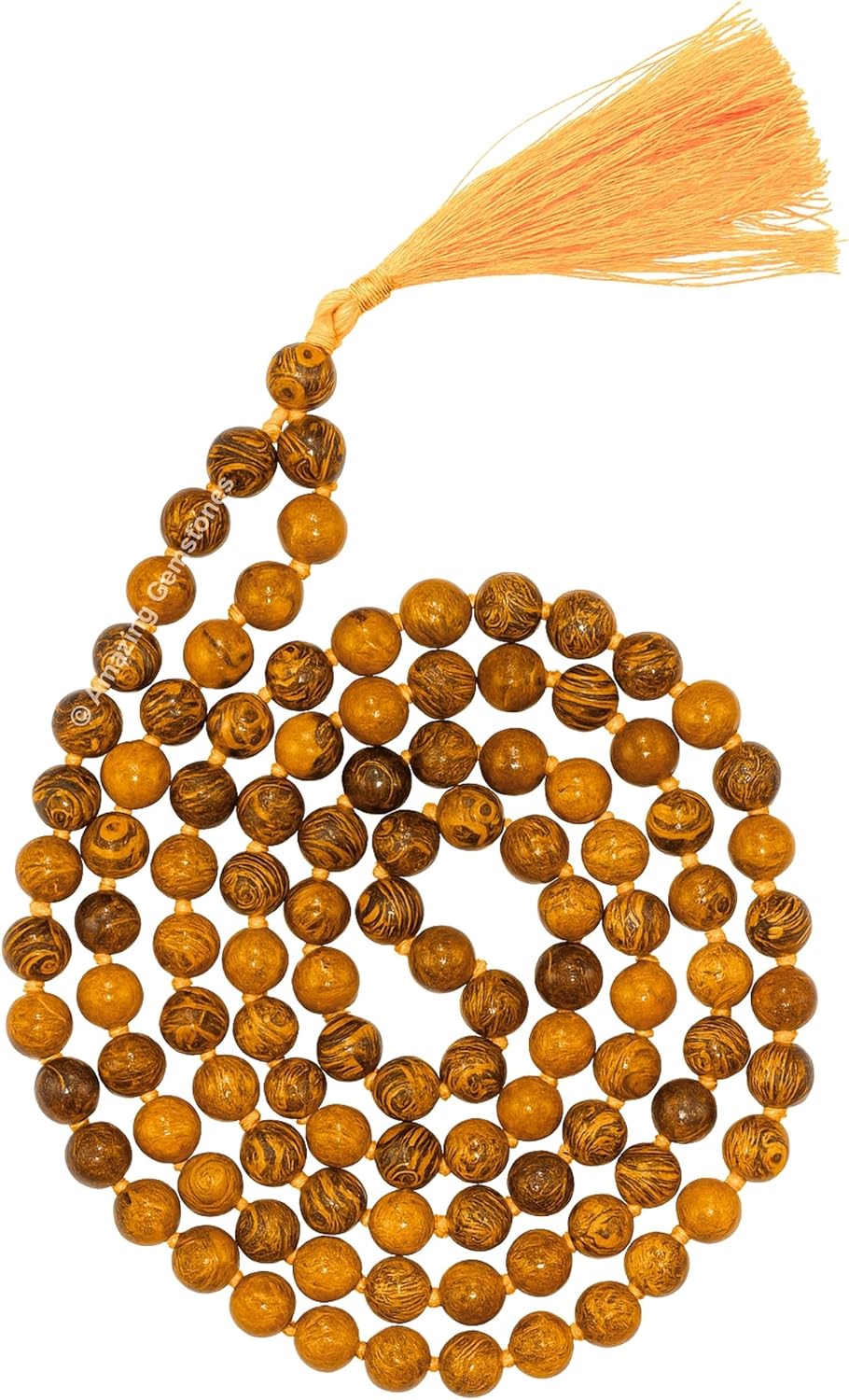 Amazing Gemstone 108 Beads Handmade Mala (Knotted, Rudraksha) - Colors B