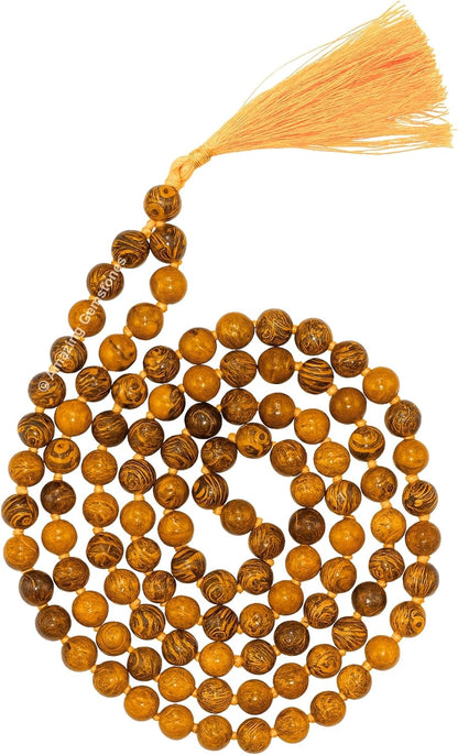 Amazing Gemstone 108 Beads Handmade Mala (Knotted, Rudraksha) - Colors B