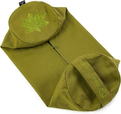 Yoga Studio Spare Organic Cotton Bolster Covers With Handle And Zipper (Natural Hemp)