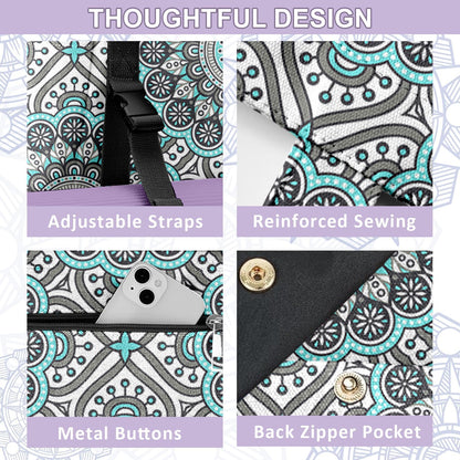 Yoga Bag for Women, Large Canvas Yoga Mat Tote Bag with Yoga Mat Carrier - Large Mat Pocket Fitness Tote for Pilates, Gym, Travel, Office & Beach
