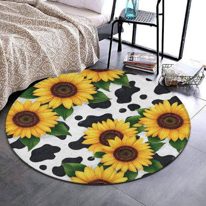 Room Sofa Yoga Soft Round Carpet, Home Decor Non Slip Kitchen Office Circle Rug, Machine Washable Modern Round Area Rug Beach Turtles, 60inch