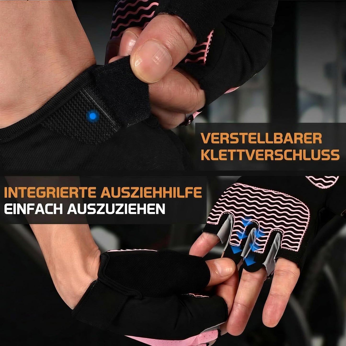 sunnex Workout Gloves for Women - Breathable Weight Lifting Gloves with Non-Slip Silicone Padding, Fingerless Gym Gloves for Cycling, Rowing, Pull Ups & Training (4 Sizes)