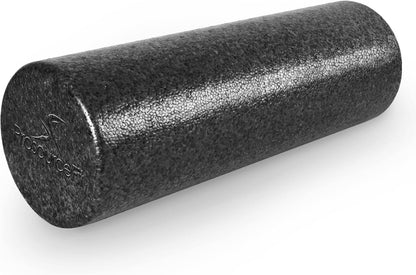 ProsourceFit High Density Foam Rollers 12 - inches long, Firm Full Body Athletic Massage Tool for Back Stretching, Yoga, Pilates, Post Workout Muscle Recuperation, Black