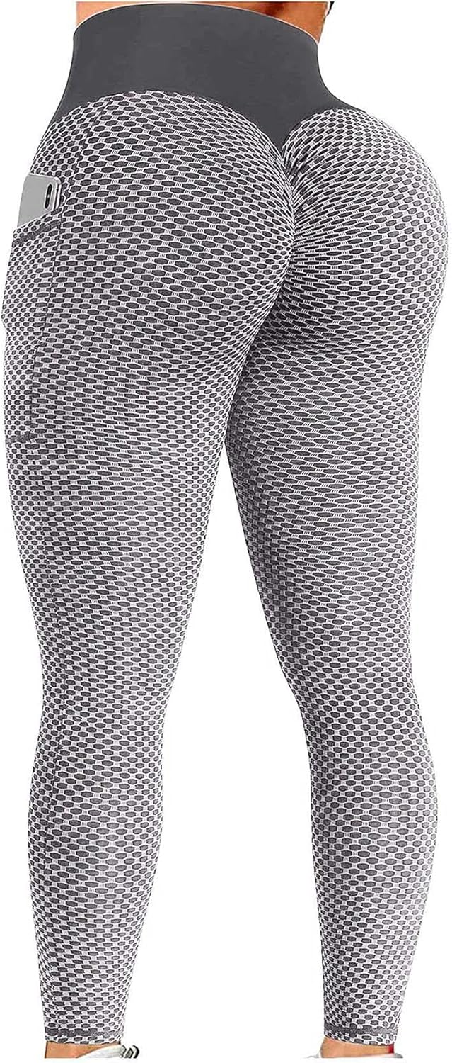 JGS1996 Butt Lifting Leggings for Women Tummy Control Workout Yoga Pants High Waisted Scrunch Booty Gym Tights