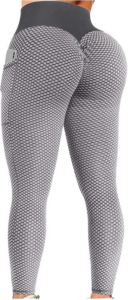 JGS1996 Butt Lifting Leggings for Women Tummy Control Workout Yoga Pants High Waisted Scrunch Booty Gym Tights
