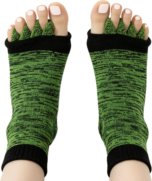 Toe Separator Socks for Yoga Women Men, Bunion Corrector Spacers Socks for Pain Relief & Circulation Improvement
