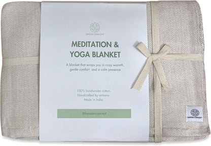 Premium Meditation and Yoga Blanket for Relaxation and Practice (Sand)