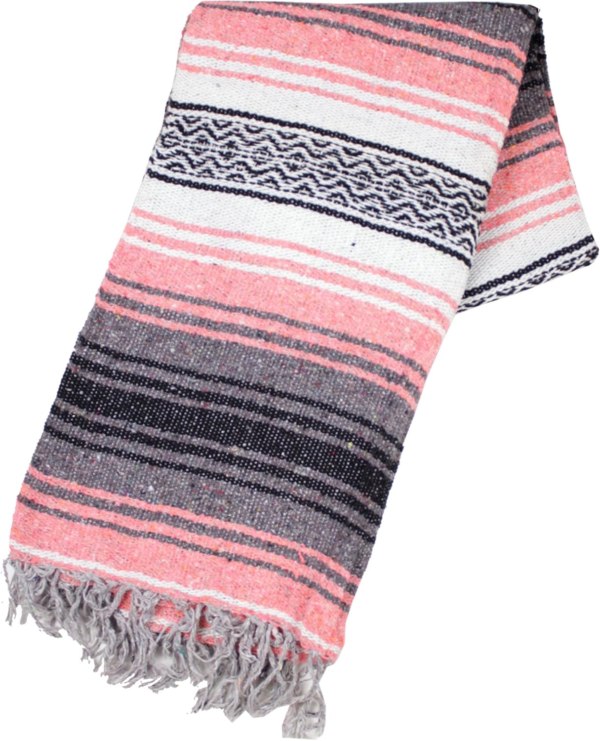 Canyon Creek Authentic Mexican Yoga Falsa Blanket (Coral)