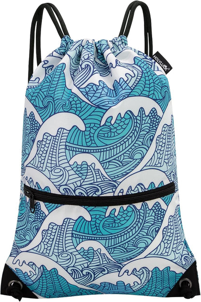HOLYLUCK Drawstring Backpack Bag Sport Gym Sackpack - Colors B