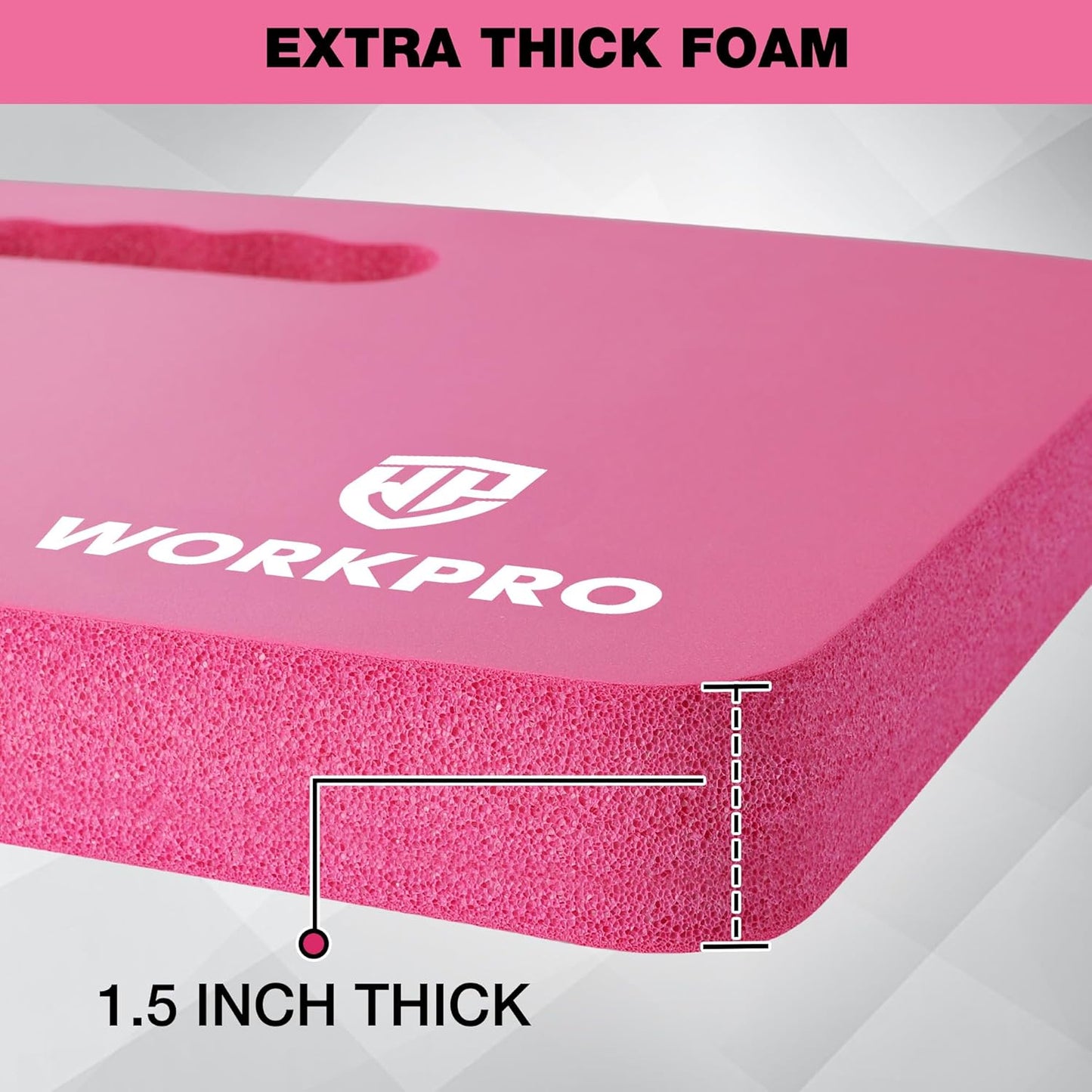 WORKPRO Extra Thick Kneeling Pad, Soft NBR Foam Cushioning for Knee, Large Foam Kneeler Mat for Gardening, Bathing Baby, Exercise, Workout Supplies, 17.5 x 11 x 1.5 in, Black