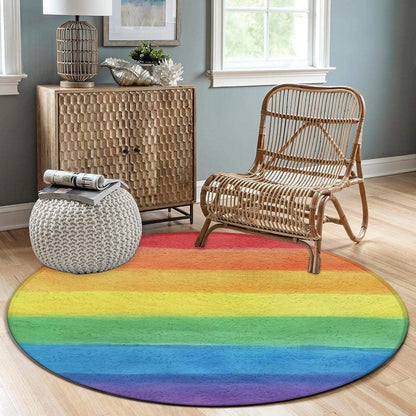 Soft Round Yoga Carpet, Office Chair Decor Round Mat for Carpet and Hardwood Floors Purple Butterfly