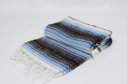 Open Road Goods Bulk Falsa Blankets - Handwoven Authentic Mexican Falsa - Great for Weddings, Yoga, Beach, Picnics, or Mexican Throw! (Tan, 7 Pack)