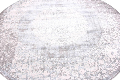 Unique Loom New Classical Collection Area Rug - Olwen (4'Round, Purple/ Gray)