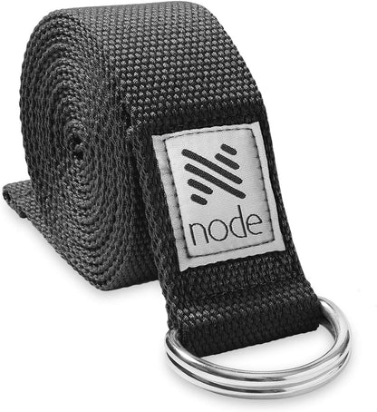 7-1/2' Yoga Strap for Stretching, Woven Cotton Blend Yoga Strap with Adjustable D-Ring Buckle for Exercise, Therapy and Fitness