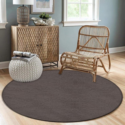 Women's Large Home Decor Mat, Soft Round Yoga Carpet, Non Slip Machine Washable Home Office Circle Rug Purple