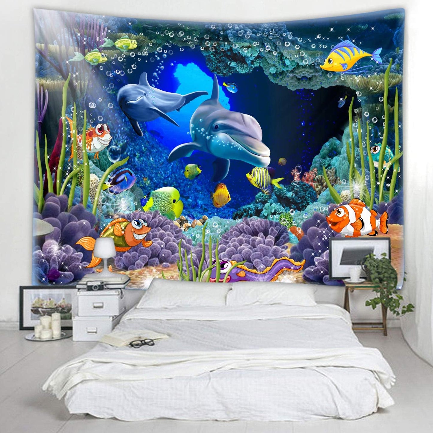 LYFANS Wooden Bridge Water Printing Fabric Tapestry Decorative Wall Art Tablecloth Bed Cover Picnic Carpet Beach Towel Bedroom Dormitory Living Room Multi functional Tapestry 79 x 59 inches
