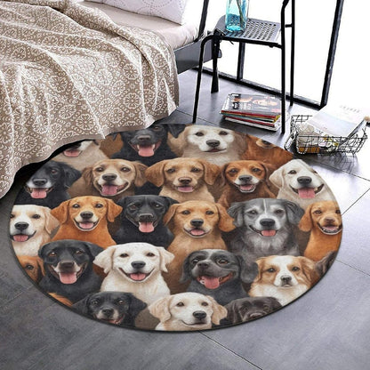 Large Home Decor Mat, Soft Round Yoga Carpet, Non Slip Machine Washable Home Office Circle Rug Gothic Witchy Sun Moon Mushroom Moth